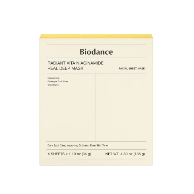 Radiant Vita Niacinamide Real Deep Mask 1Box (1Box (34g*4ea))